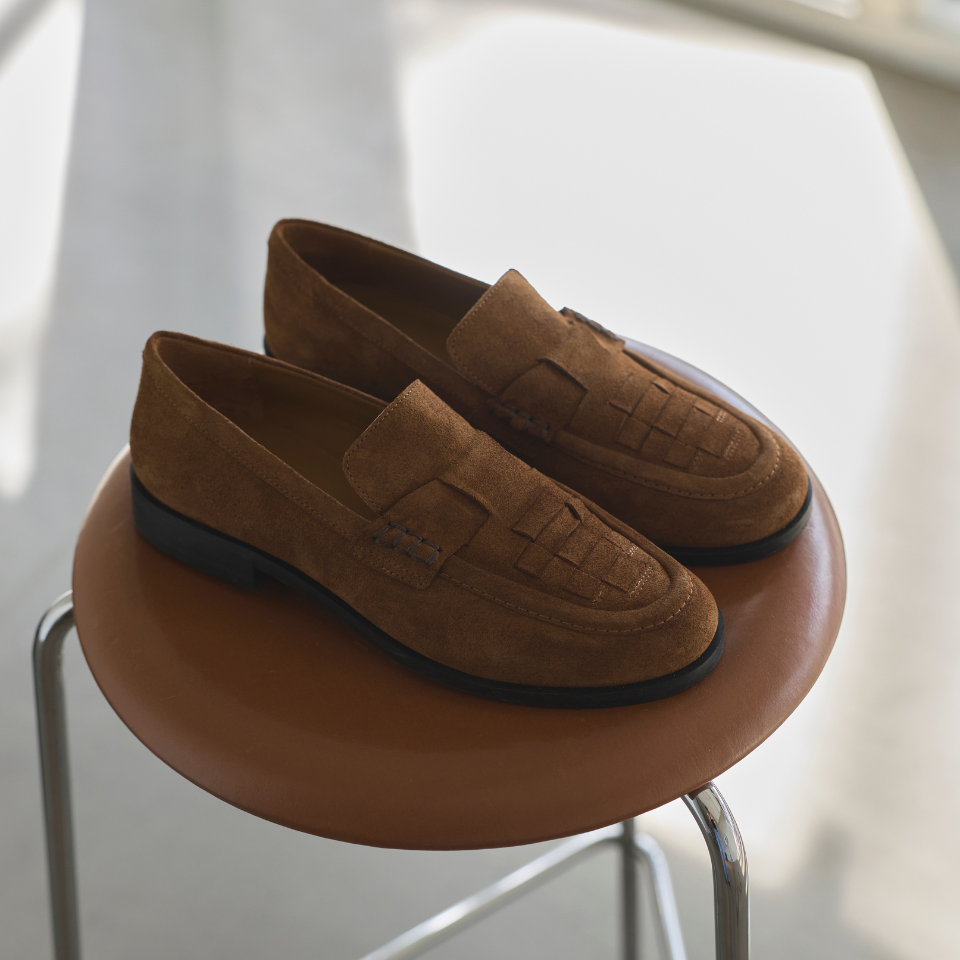 Loafer mit Flechtdetail