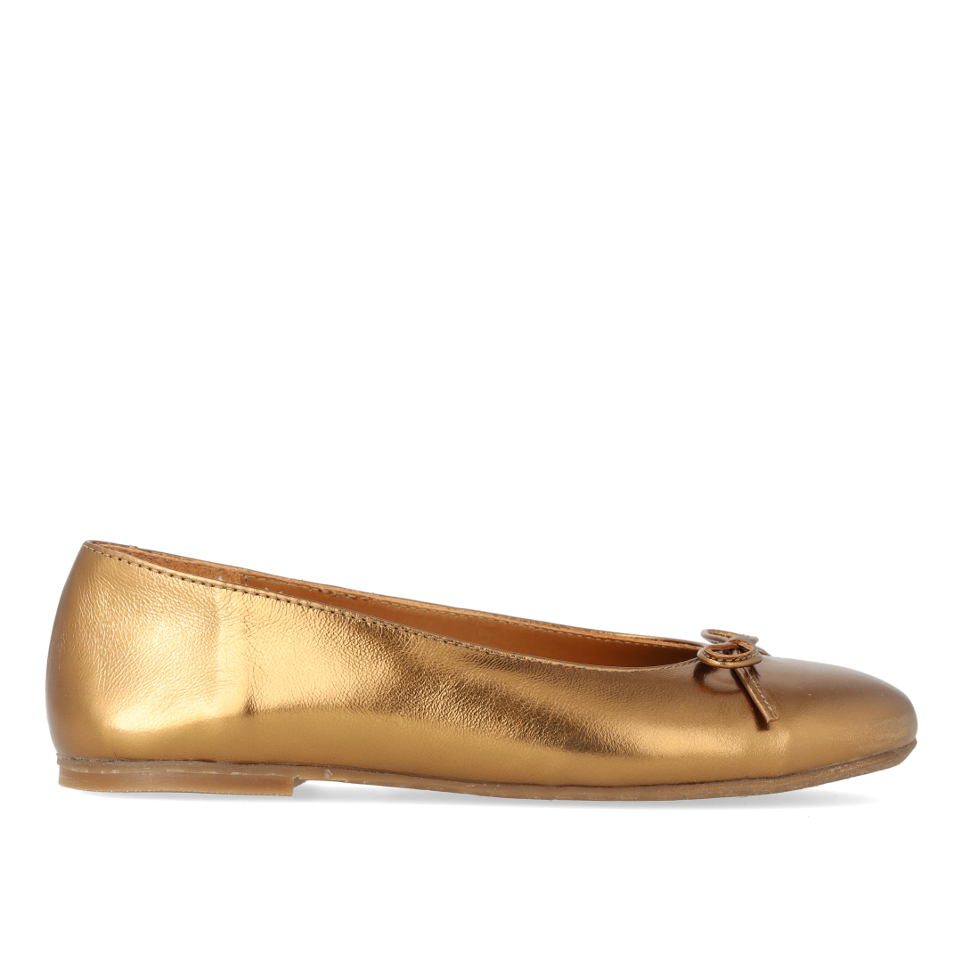 Ballerina aus Leder mit Schleifendetail